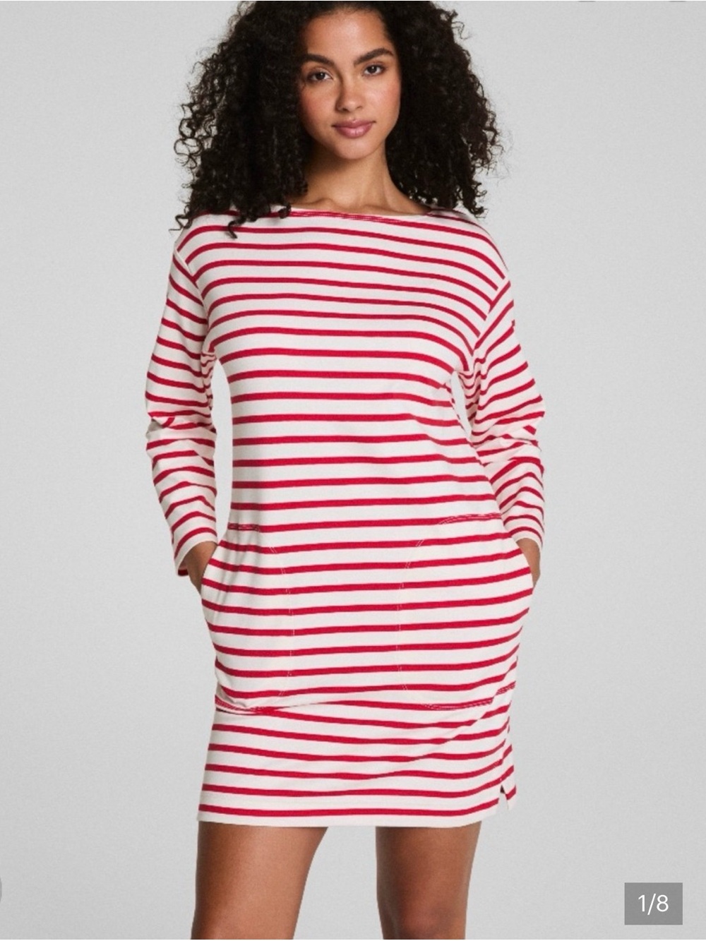 SPANX Red and White Striped Women’s Dress
